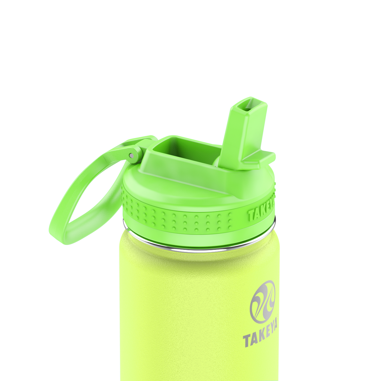 actives-kids-glow-in-the-dark-water-bottle-with-straw-lid-x4 51075-Actives-Kids-Straw-18-GID-LightningGreen-closeup.png