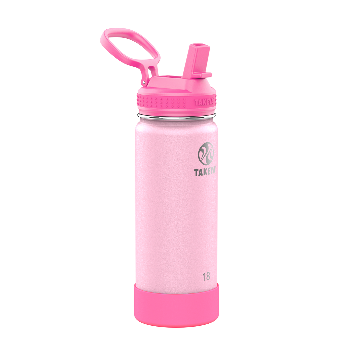 actives-kids-glow-in-the-dark-water-bottle-with-straw-lid-x4 51076-Actives-Kids-Straw-18-GID-SummerGlowPink-angle.png